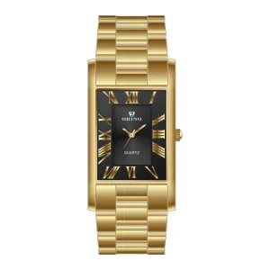 Elegant Square Analog Miyota Quartz Watch for Fashion Lady’s Alloy Case Luxury Metal Bracelet 3BAR Water Resistant