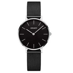 Elegant Women Dress Watch Classic Luxury Simple Sapphire Glass Custom Logo Ladies Quartz Wristwatch