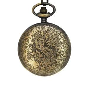 Engrave Luxury Antique Hand Winding Mechanical Stainless Steel Strap Round Dial Private Label Pocket Watches for Men