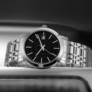 Exquisite Design Fashion Luxury Sports 38mm Ronda Pointer Sapphire Crystal All Stainless Steel Business Men Watch