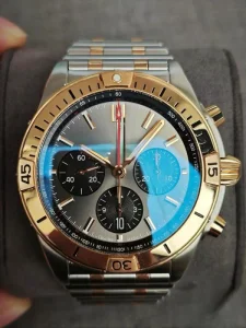 Exquisite Luxurious Sporty Style Black and Gold Dial Hip hop Style Dive Watch Chronograph Automatic Mechanical Watch