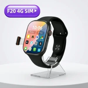 F20 4G SIM HD Camera Square AMOLED 2.06inch Silicone Magnetic W377E Chip 900mAh IP67 Waterproof Android Smartwatch