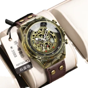 FNGEEN A27 Men’s Skeleton Automatic Mechanical Watch for Men Luxury Retro Sport Exquisite Clock Jam Tangan Montres Reloj Watches