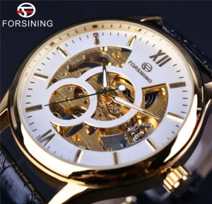 FORSINING GMT860 Skeleton Mechanical Watch Male Men Watches Luxury Ultra Thin Business Classic Casual Clock Relogio Masculino