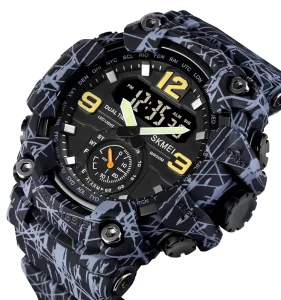 Factory Analog Digital Watches for Men SKMEI 1637 Dual Display Sport Men Hand Waterproof Chronograph Watch Relojes Hombre