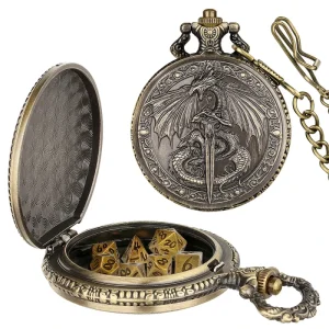 Factory Custom Classic Metal Poclet Shell Watch for DND RPG Tabletop Games Roleplaying Games