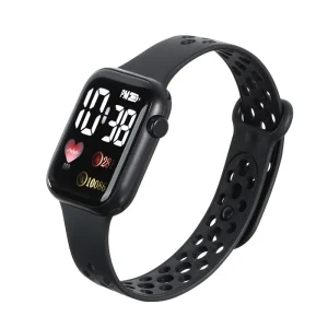 Factory Custom Logo Kids Children Watch Women Women Boys Girls Square Shape LED Sports Plastic Digital Sports Watch