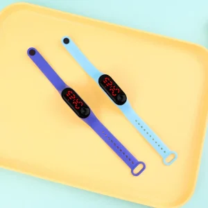 Factory Custom Logo Student Digital Plastic LED Watch Fashion Leisure Sports Touch Screen 3BAR Water Resistant