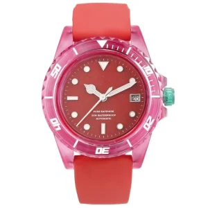 Factory Custom Transparent Crystal Automatic Mechanical Watch 5ATM Waterproof Luminous Silicone Strap Sport Men Watch