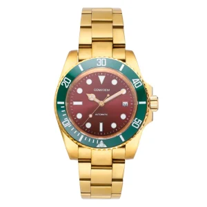 Factory Customized Men’s Business Chronograph Waterproof Fashion Stainless Steel Gold Case Mechanical Watch