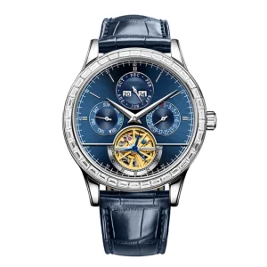 Factory Design & Custom Similar Calendar Flywheel Crystal Automatic Mechanical Business Steel Batch Watches for Guest Own Brand