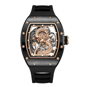 Factory Direct Customizable Logo Men’s Automatic Mechanical Watch Waterproof Tonneau Case Design