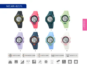 Factory Direct EL Backlight Digital Watch Stopwatch Plastic Digital Watch 12/24 Hour