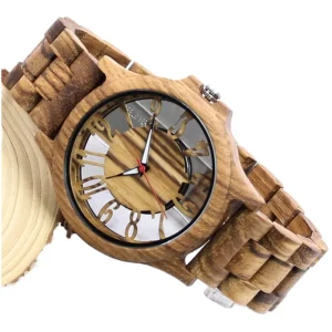 Factory Direct Luxury Japanese Movement Natural Wood Analog Quartz Watches
