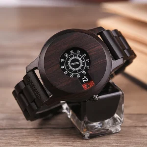 Factory Direct Men’s Minimalist Wooden Watch Newly Designed Limited Edition Wristwatch Quartz Movement