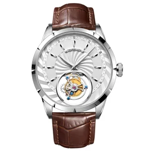 Factory Direct OEM Custom Skeleton Flying Tourbillon Watch Sapphire Stainless Steel Waterproof Men’s Mechanical Watches