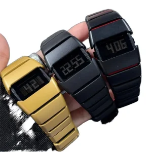 Factory Direct Price Retro Futuristic Antique Fashion Digital Stop Watch Men’s Trendy Junior High High School Students