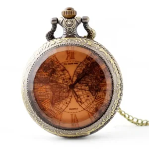 Factory Direct Sales Vintage Classic Large Tan Women’s Quartz Pocket Watch With Box