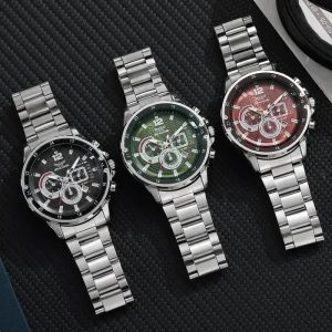 Factory Direct Trendy Men’s Watch with Calendar Non Mechanical Quartz Steel Band Stainless Steel Material
