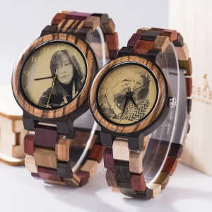 Factory Direct Wood Watch for Couples Handmade with Nice Japanese Quartz Movement Valentine’s Gift for Girls