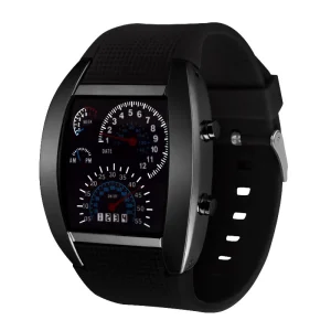 Factory Luminous Unique Shaped Sports Button Watch Unisex Men Boys Gifts