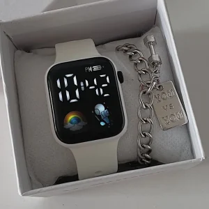 Factory Luxury Electronic Cartoon LED Digital Watch Fashion Square Sports Children Student Unisex Plastic
