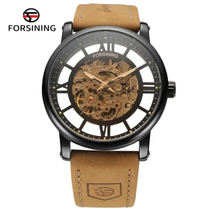 Factory Montre Homme Forsining Hollow Out Skeleton Automatic Wrist Watches Luxury Mechanical Watch Men