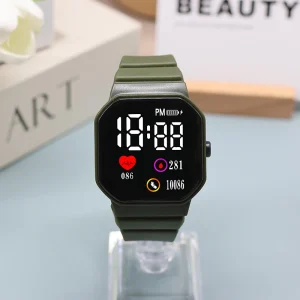 Factory New Electronic Digital Square LED Button Watch Students Gifts Boys Girls