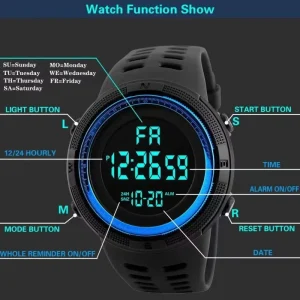 Factory New LED Electronic Watch Waterproof Digital Sports Student Women Men Electronic Watch Smart Watch