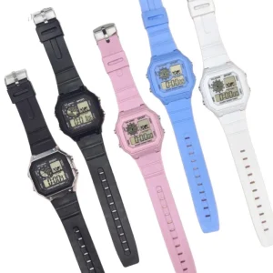 Factory Outdoor Sports Multi function Korean Style Square Shaped Luminous Digital Watch Student Unisex Gifts Boys Girls