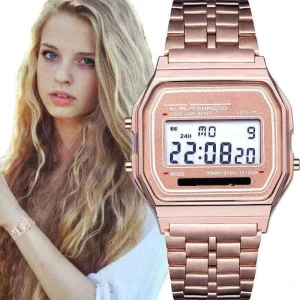 Fashion Luxury Stainless Steel Sport Men’s Digital Wristwatch