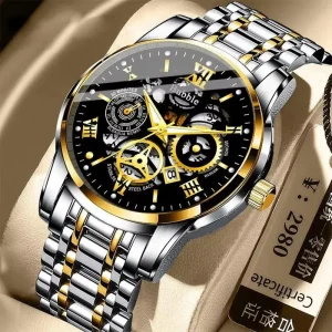 Factory Price Luxury Men’s Business Quartz Watches Stainless Steel Dial Casual Wristwatch Watch Wrist for Man