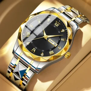 Factory Promotion Men’s Watch with Titanium Alloy Case Black Dial Fashionable Watch Waterproof Business Watch