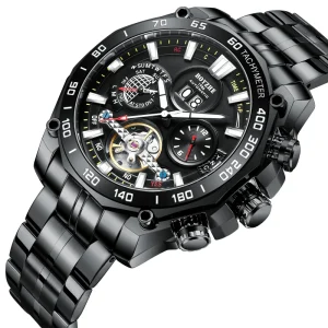 Factory Ready Stock Men Automatic Mechanical Watch Luminous Wristwatch