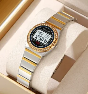 Factory SKMEI 2446 Sport Digital Women’s Watch with Alarm Customizable Stainless Steel Band Waterproof Design