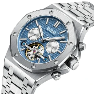 Factory Tourbillon New Model Automatic Waterproof Stainless Wrist Luxury Mens Automatic Mechanical Watches