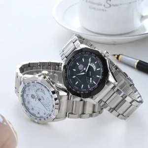 Fashion Business Casual Men Watch Luxury Stainless Steel Band Analog Wrist Quartz Watches for Men