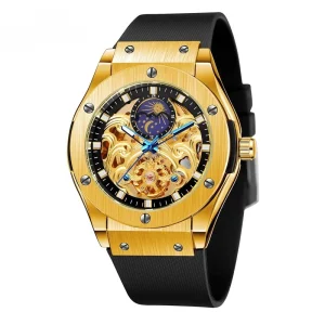 Fashion Business High quality Hollow Fully Automatic Luxury Waterproof Hard core Mechanical Watch for Man