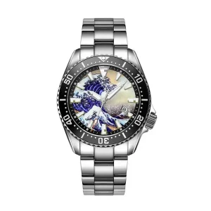 Fashion Business Mechanical Diving Watches Men Stainless Steel Band Automatic Watch