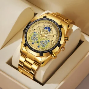 Fashion Business Men’s Watch Luminous Waterproof Skeletonized Quartz Watch