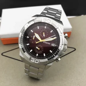 Fashion Business Stainless Steel Watch for Men Red Water Resistant Dial ETA Movement Multifunction Quartz Watch Relojes