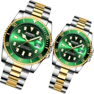 Fashion Business Style WristWatches Solid Stainless Steel Strap Waterproof Quartz Watch for Men Women