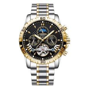 Fashion Business Watch Automatic Mechanical Movement Wristwatch 43mm Stainless Steel Strap Mens Multi Functional Watches