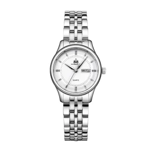 Fashion Business Women’s Quartz Watch Stainless Steel Band Waterproof Sports Elegant Pointer Analog