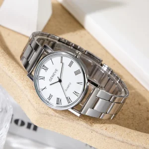 Fashion Casual Business Belt Men Quartz Watch Minimalist Unisex Clock