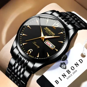 Fashion Casual Men Watch Waterproof Luxury Watches Stainless Steel Strap Calendar Watch for Men