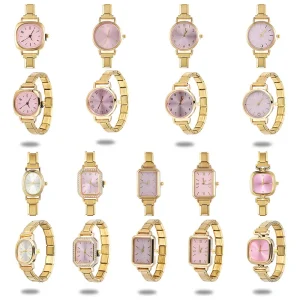 Fashion Casual Quartz Watch for Women Girls DIY Italian Charm Bracelet Stitching Watch Strap Daily Decorative Watch