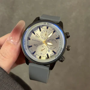 Fashion Daily Wear Versatile Wrist Watch Simple Style Silicone Band Luxury Watch for Women and Men