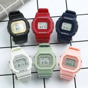 Fashion Digital LED Wrist Watch Student Sports Waterproof Women Children Digital Watch