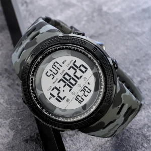 Fashion Digital Relojes Para Hombre Sports Watches Chronograph Waterproof 5ATM Multifunctional Wristwatch